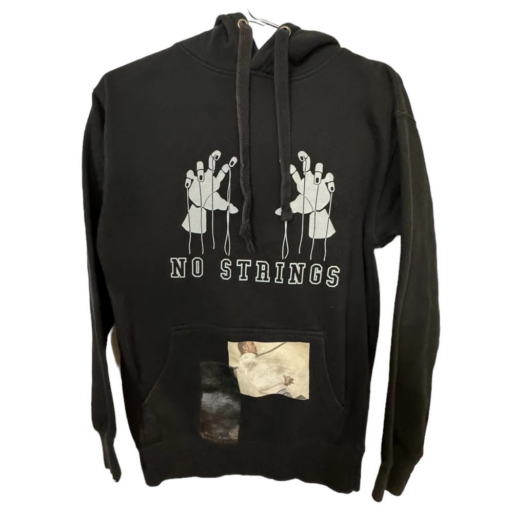 Hip Hop Streetwear No Strings Puppet Hands Photo Aged Custom Hoodie Men’s S